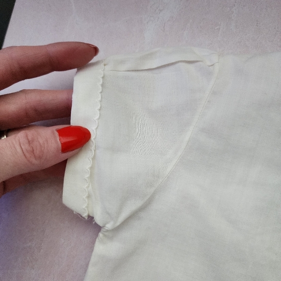 CASTER & CO x VINTAGE 40s delicately embroidered blouse / under‎ shirt size 1Y - Picture 5 of 10